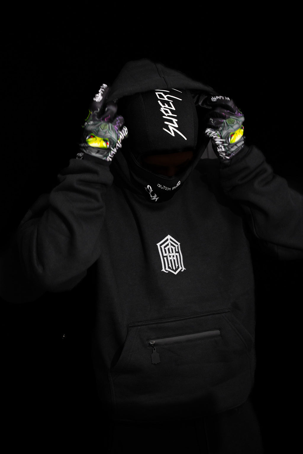 BIKE LIFE REFLECTIVE HOODIE — BLACK