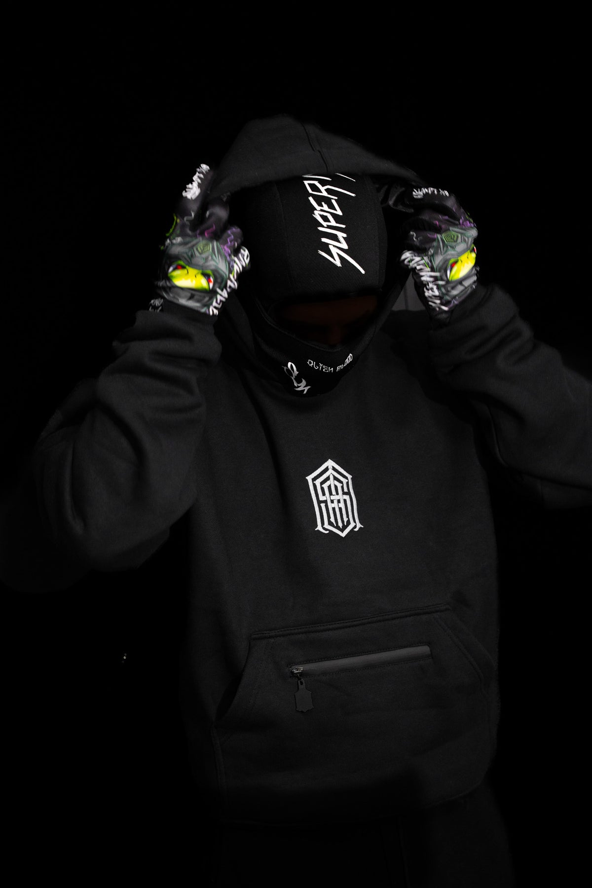 BIKE LIFE REFLECTIVE HOODIE — BLACK