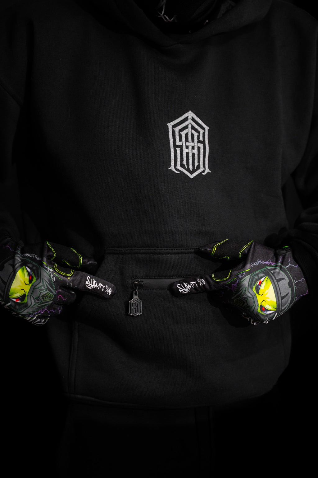 BIKE LIFE REFLECTIVE HOODIE — BLACK