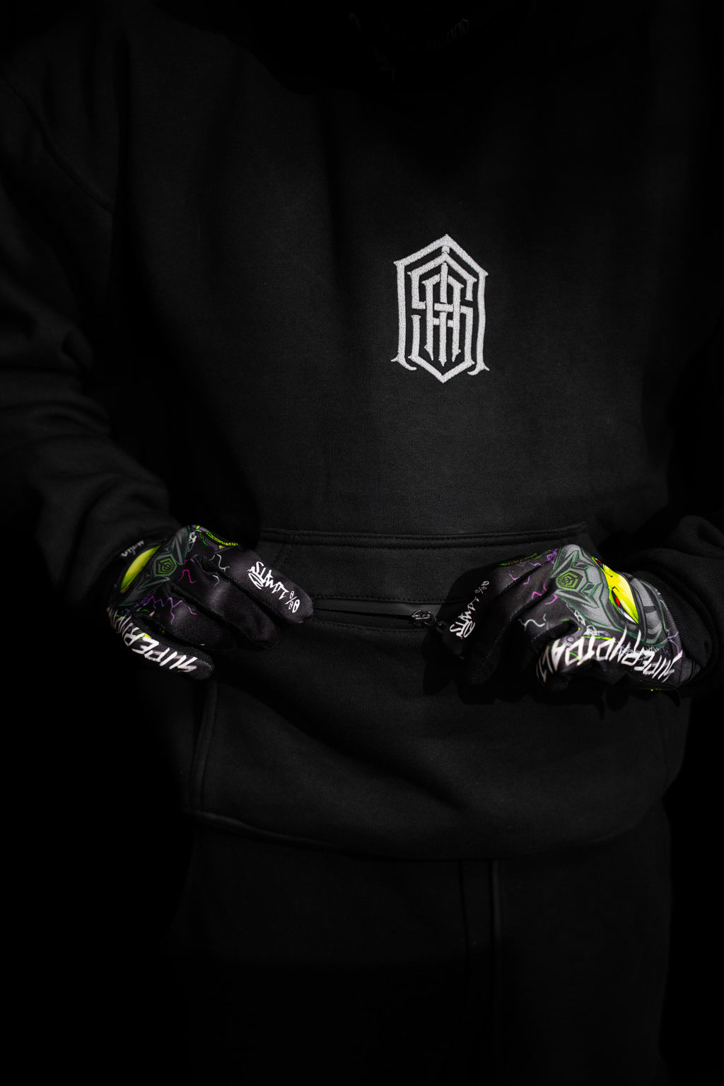 BIKE LIFE REFLECTIVE HOODIE — BLACK