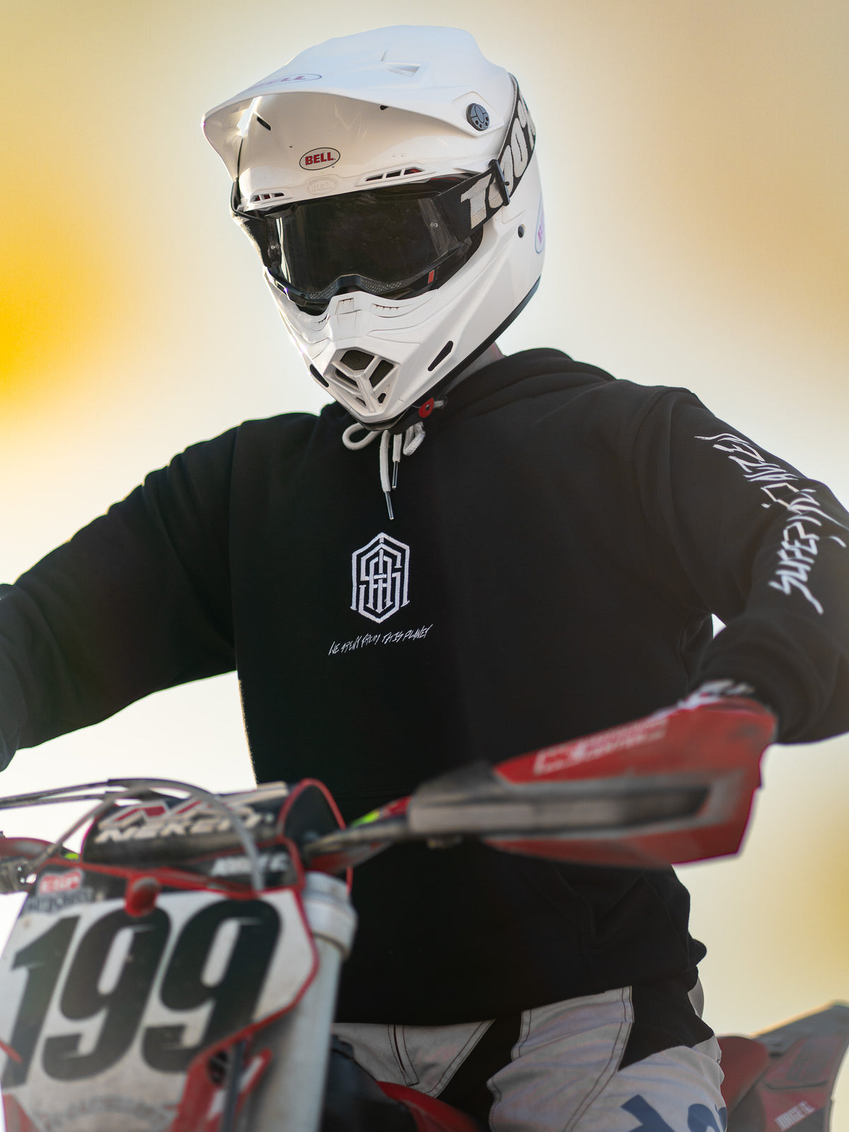 SUPERMOTOALIEN HOODIE — BLACK