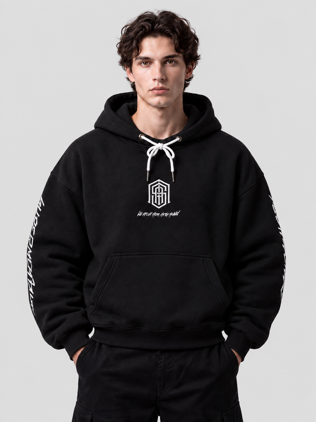 SUPERMOTOALIEN HOODIE — BLACK